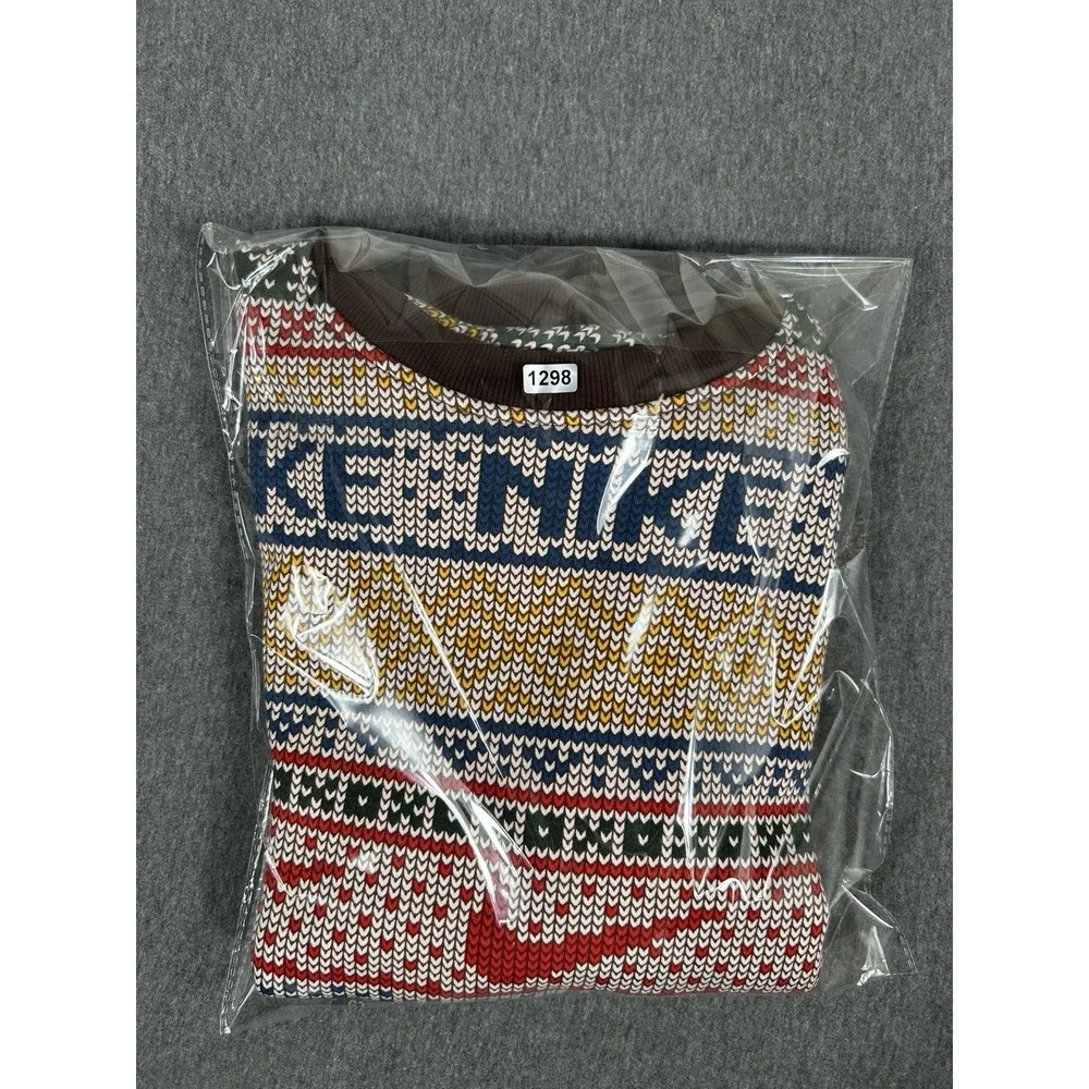 Nike Sweatshirt Mens Fair Isle Print Multicolor Crewneck sweatshirt L